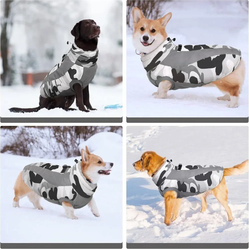 FUAMEY Dog Winter Jackets for Large Dogs